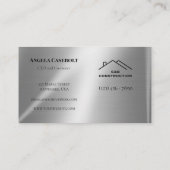 鋼モダン金属背景建築会社 名刺 (裏面)