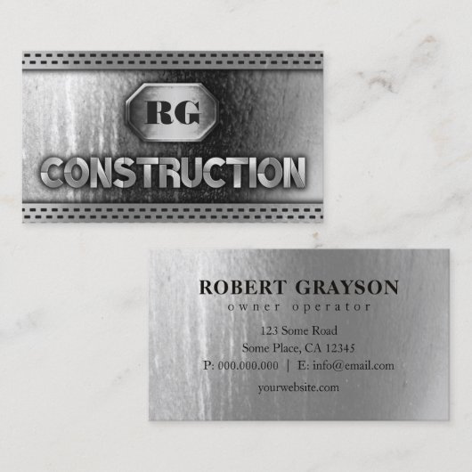 鋼動揺して金属およびグリルメッシュ建築 名刺 (正面/裏面)