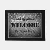 鋼板印家族の歓迎の靴 ドアマット (正面)