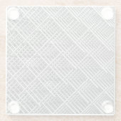 鋼格子工業用メッシュパターン ガラスコースター (裏面)