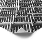 鋼格子工業用メッシュパターン ポスター (角)