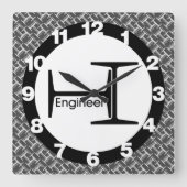 鋼梁の設計パターン スクエア壁時計 (正面)