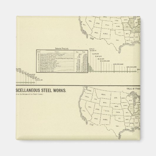 鋼業と鍛造品 マグネット (正面)