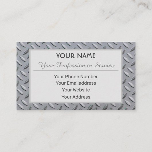 鋼無地の形金属名刺 名刺 (裏面)