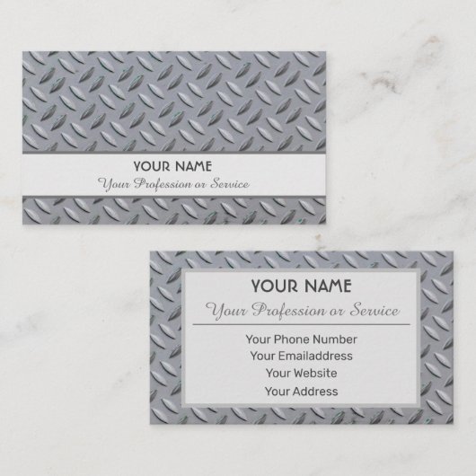 鋼無地の形金属名刺 名刺 (正面/裏面)