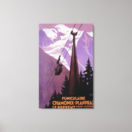 鋼索鉄道からブレヴェント山 キャンバスプリント (正面)