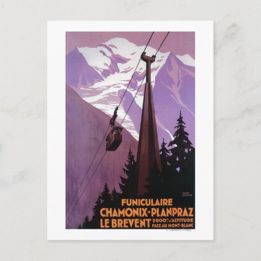 鋼索鉄道からブレヴェント山 ポストカード (正面)