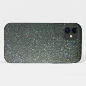 鋼色の灰色のフェイクなグリッター Case-Mate iPhoneケース (裏面(横))