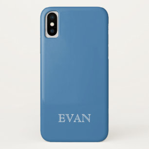 鋼色の無地のな背景のiPhone Xの場合 iPhone X ケース