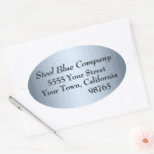 鋼色の金属の宛名ラベルのステッカー 楕円形シール (封筒)