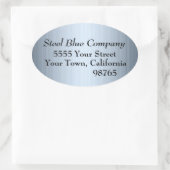 鋼色の金属の宛名ラベルのステッカー 楕円形シール (バッグ)