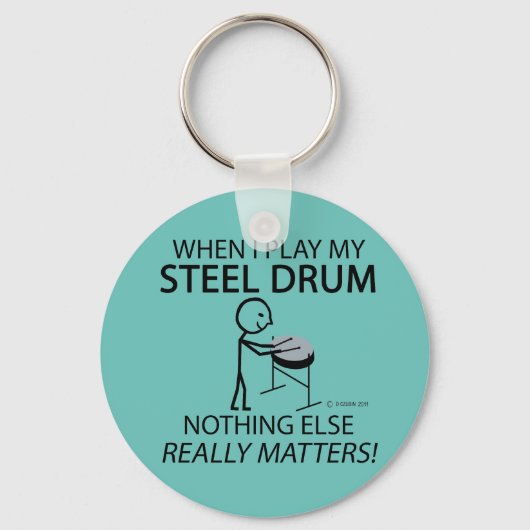 鋼製のドラムは何の問題も持たない キーホルダー (正面)