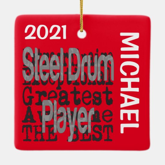 鋼製ドラムプレーヤー超並外カスタム セラミックオーナメント (裏面)