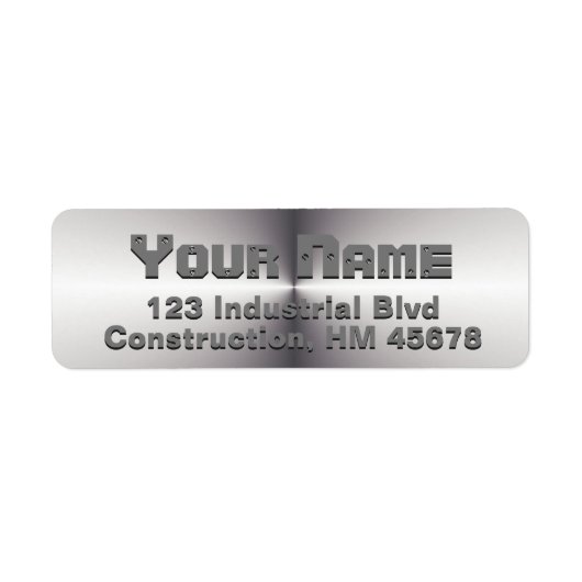 鋼製ラベル工業用男らし金属ルック ラベル (正面)