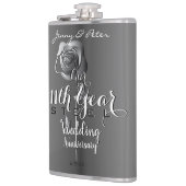 鋼製結婚バラ11周年記念 フラスク (左)