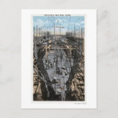 鋼製船シーンを構築する ポストカード (正面)