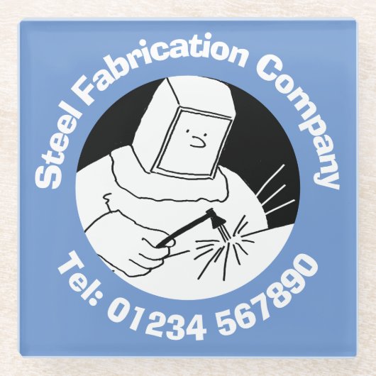 鋼造溶接業。 ガラスコースター (正面)