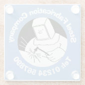 鋼造溶接業。 ガラスコースター (裏面)