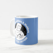 鋼造溶接業。 コーヒーマグカップ (正面左)