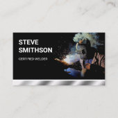 鋼金属加工品溶接サービス溶接機 名刺 (正面)