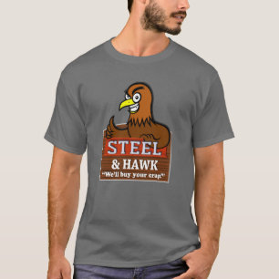 鋼鉄およびタカ Tシャツ