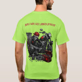 鋼鉄で造られ、心で駆動する。 Tシャツ (裏面)