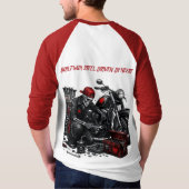 鋼鉄で造られ、心で駆動する。 Tシャツ (裏面)