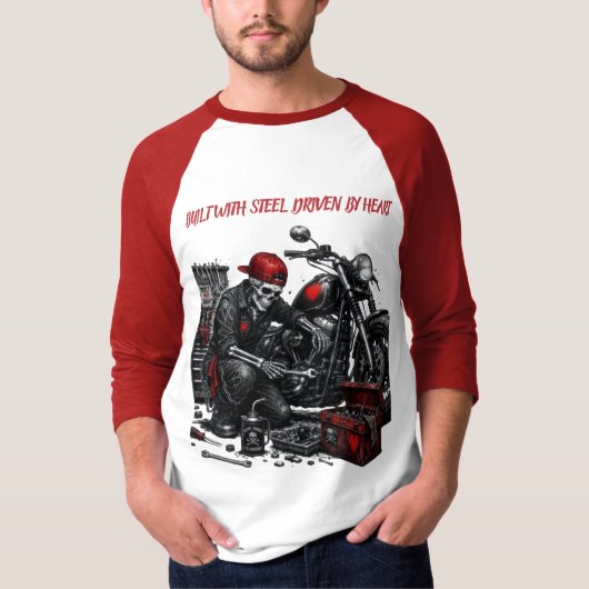 鋼鉄で造られ、心で駆動する。 Tシャツ (正面)