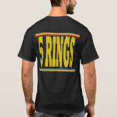 鋼鉄のカーテン: 5つのリングの(黒い) Tシャツ (裏面)