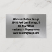 鋼鉄のガレージまたは車修理所有者車車輪 名刺 (裏面)