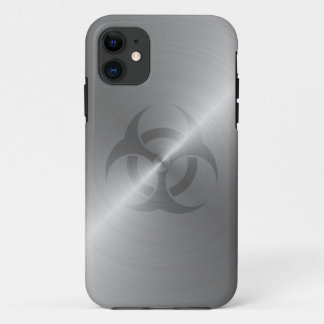鋼鉄の生物学的災害［有害物質］の記号 iPhone 11 ケース