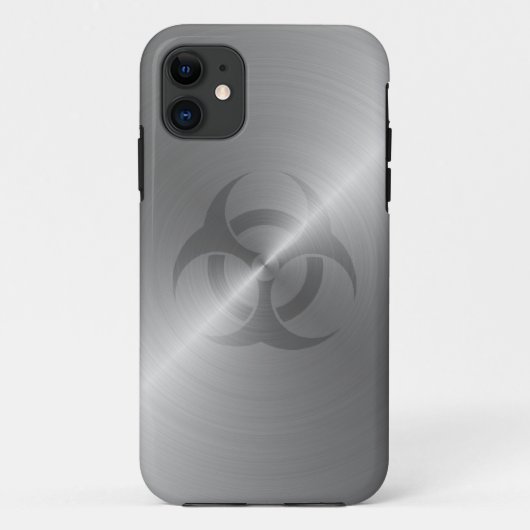 鋼鉄の生物学的災害［有害物質］の記号 Case-Mate iPhoneケース (裏面)