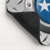 鋼鉄グラフィックが付いているテキサス州の産業旗 マウスパッド (コーナー)