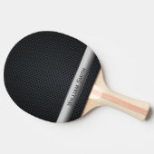 鋼鉄ストライプので暗い金属 卓球ラケット (横)