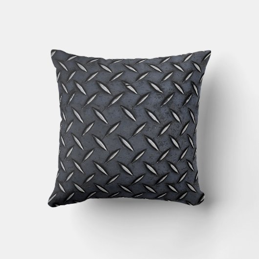 鋼鉄ダイヤモンドのプレートの一見の枕 クッション (裏面)