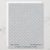 鋼鉄ダイヤモンドのプレートの背景 レターヘッド (正面/裏面)