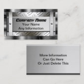 鋼鉄ダイヤモンドパターン金属の一見 名刺 (正面/裏面)