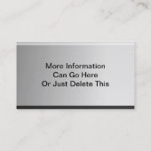 鋼鉄ダイヤモンドパターン金属の一見 名刺 (裏面)