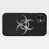 鋼鉄効果の産業生物危険の記号 Case-Mate iPhoneケース (裏面(横))