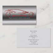 鋼鉄効果のAutotrade車赤いSportscar 名刺 (正面/裏面)
