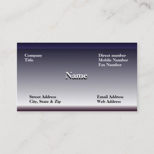 鋼鉄名刺 名刺 (正面)