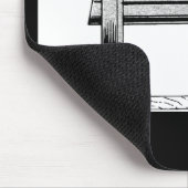 鋼鉄柵の鋼鉄鉄道の車輪 マウスパッド (コーナー)