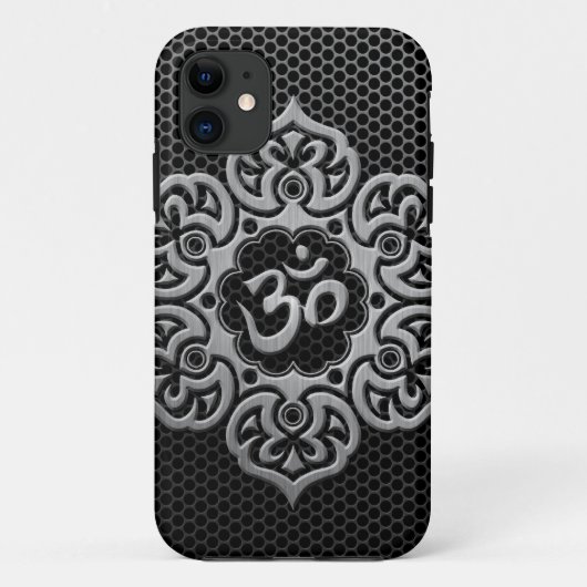 鋼鉄網の花柄Om Case-Mate iPhoneケース (裏面)