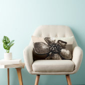 鋼鉄花の旧式な写真の枕 ランバークッション (椅子)