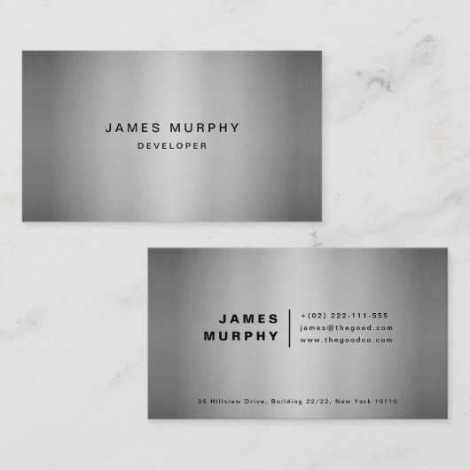 鋼鉄 名刺 (正面/裏面)