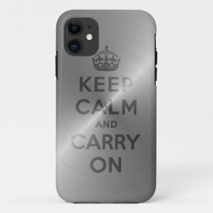 鋼鉄Keep Calm and Carry On iPhone 11 ケース