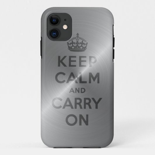 鋼鉄Keep Calm and Carry On Case-Mate iPhoneケース (裏面)