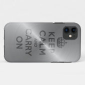 鋼鉄Keep Calm and Carry On Case-Mate iPhoneケース (裏面(横))