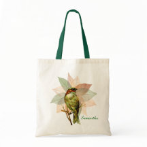 錆および緑の葉の森林鳥