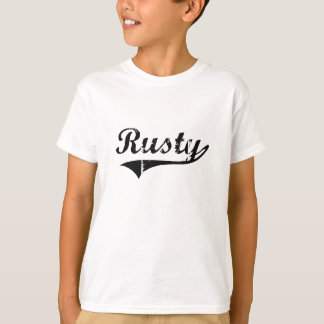 錆ついたクラシックなスタイルの名前 Tシャツ